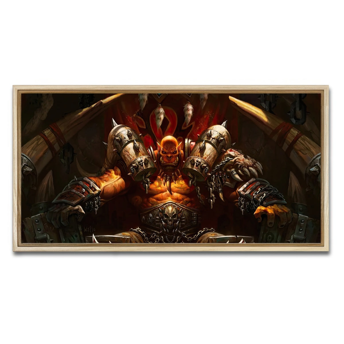 AUTO-MOCKUP WHITE | Garrosh | 1 Piece | Natural Framed Canvas | group=2x1