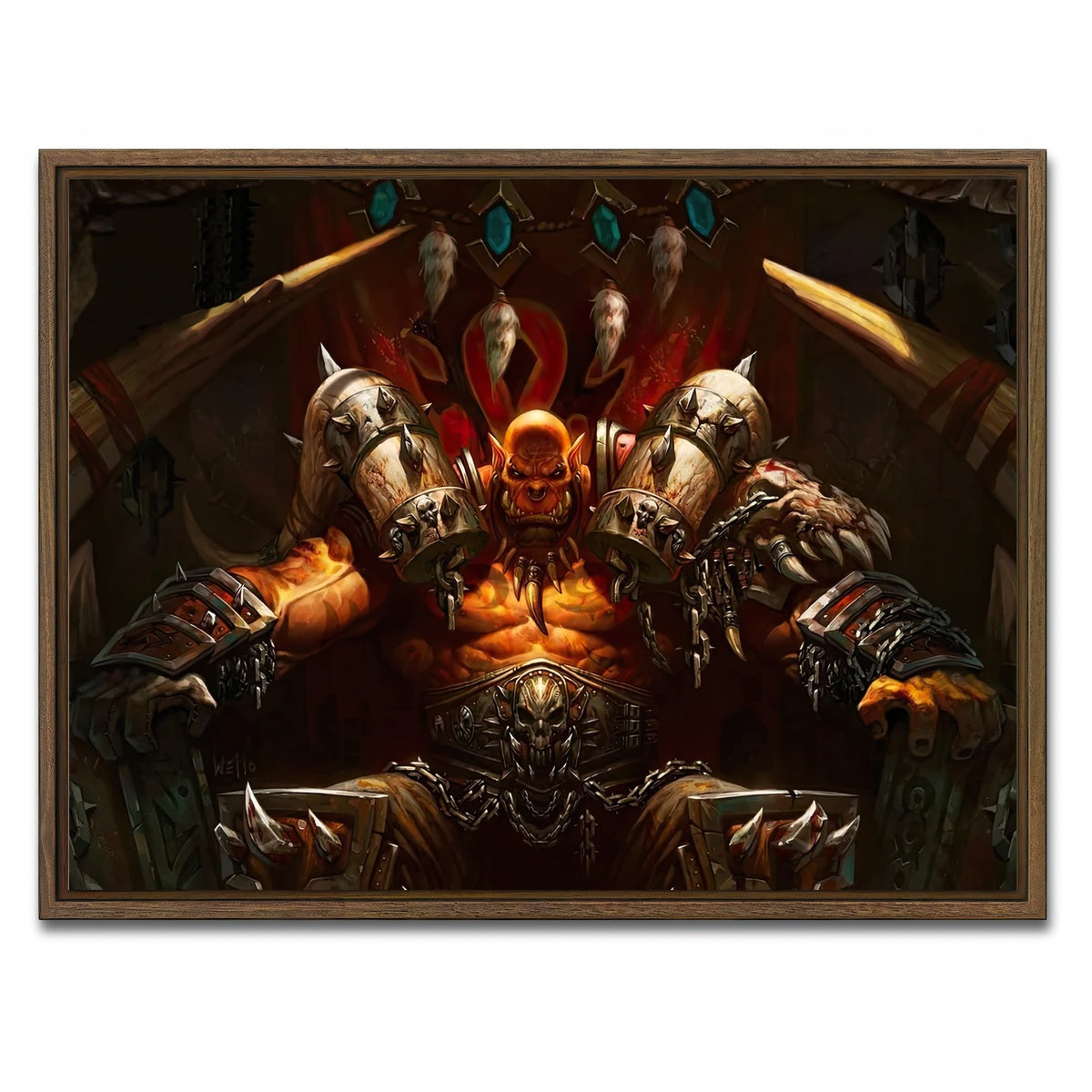 AUTO-MOCKUP WHITE | Garrosh | 1 Piece | Walnut Framed Canvas | group=4x3