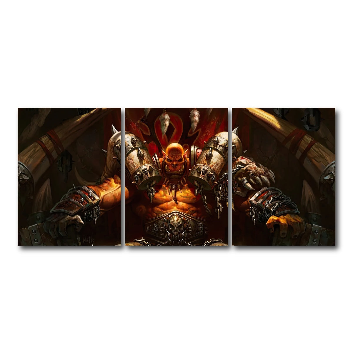 AUTO-MOCKUP WHITE | Garrosh | 3 Piece | Gallery Wrap Canvas | group=18x24