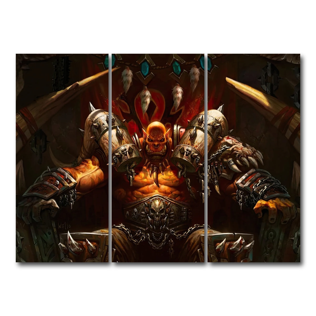 AUTO-MOCKUP WHITE | Garrosh | 3 Piece | Gallery Wrap Canvas | group=8x18