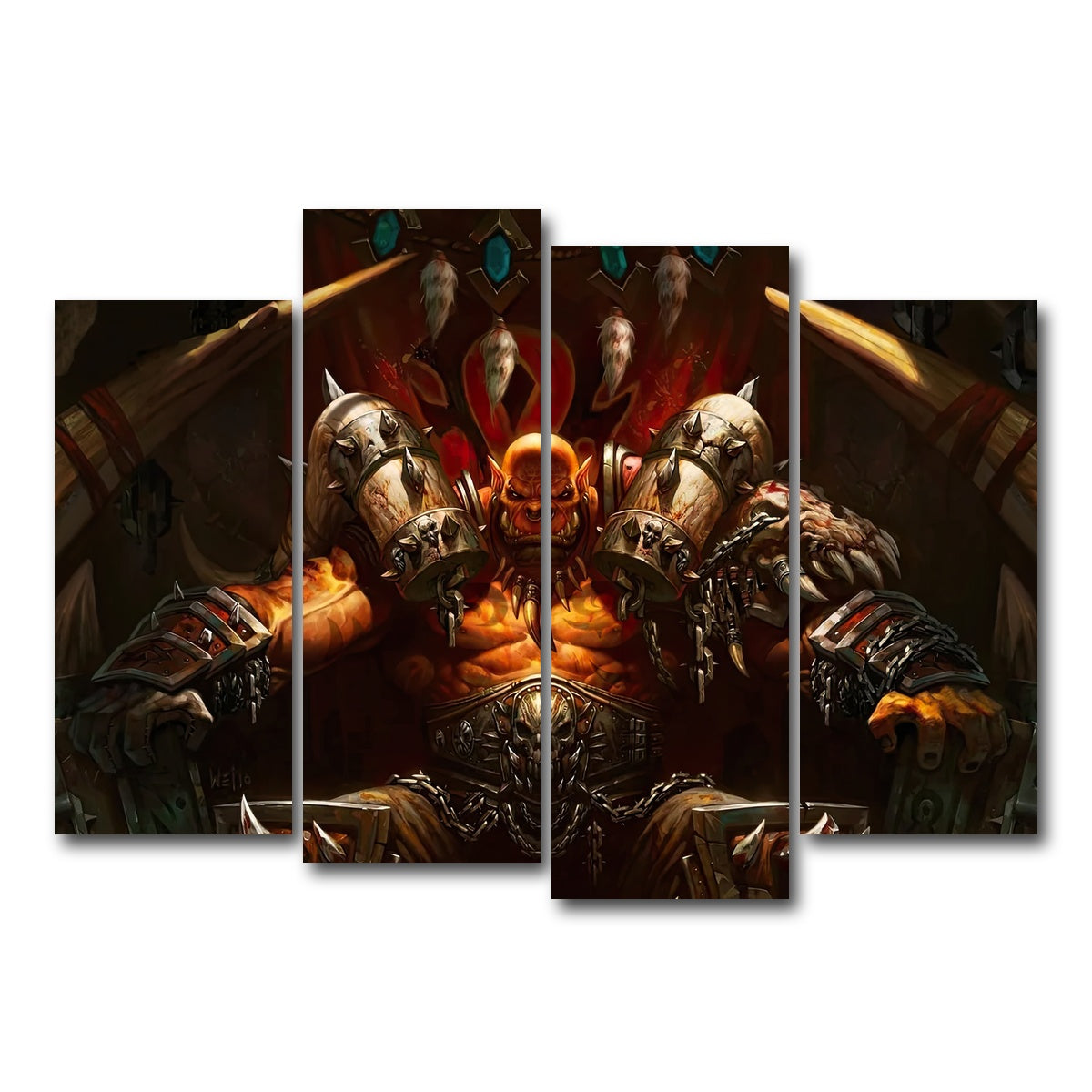 AUTO-MOCKUP WHITE | Garrosh | 4 Piece | Gallery Wrap Canvas | group=4_normal