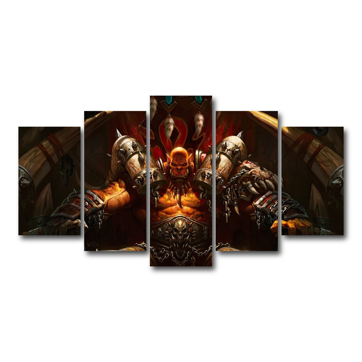 AUTO-MOCKUP WHITE | Garrosh | 5 Piece | Gallery Wrap Canvas | group=5_normal