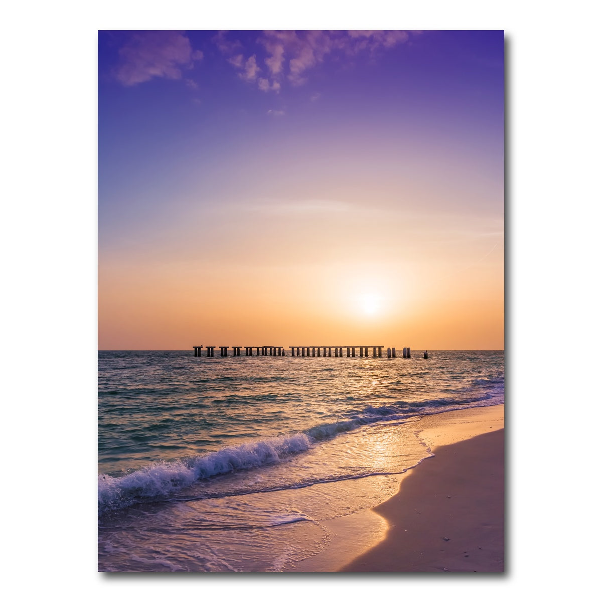 AUTO-MOCKUP WHITE | Gasparilla Island Sunset | 1 Piece | Gallery Wrap Canvas | group=3x4