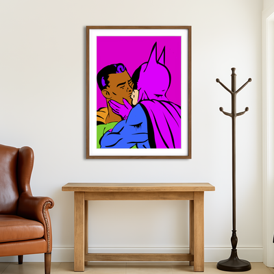 AUTO-MOCKUP ROOM | Gay Batman Superman Wall Art