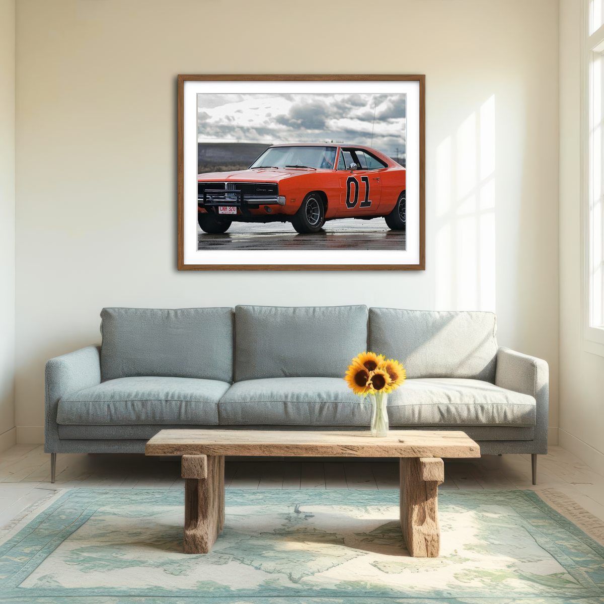 AUTO-MOCKUP ROOM | General Lee Wall Art