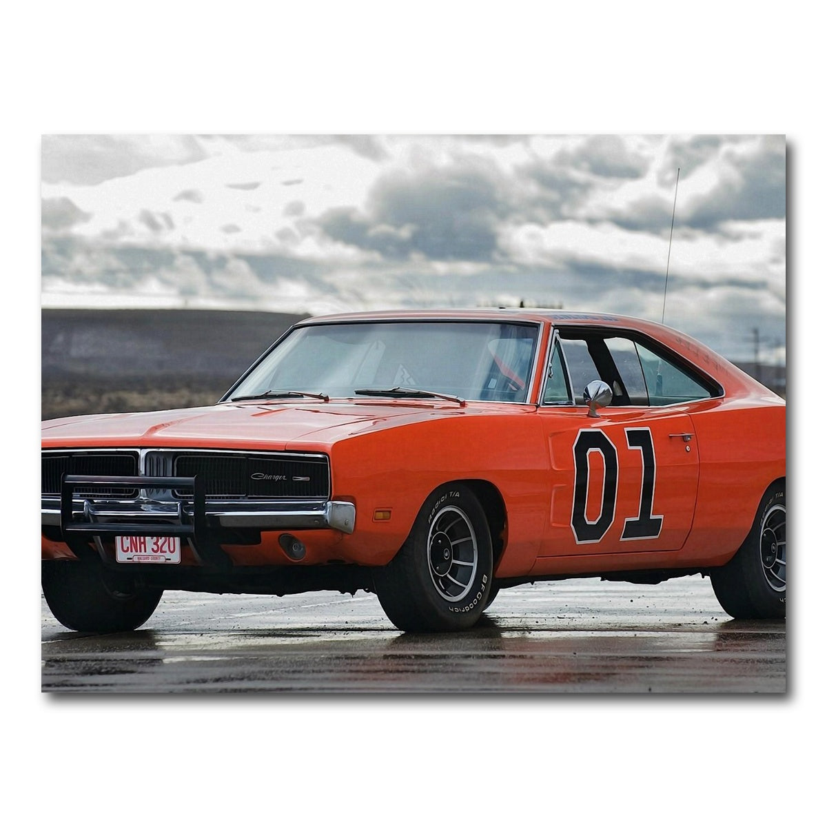 AUTO-MOCKUP WHITE | General Lee | 1 Piece | Gallery Wrap Canvas | group=4x3