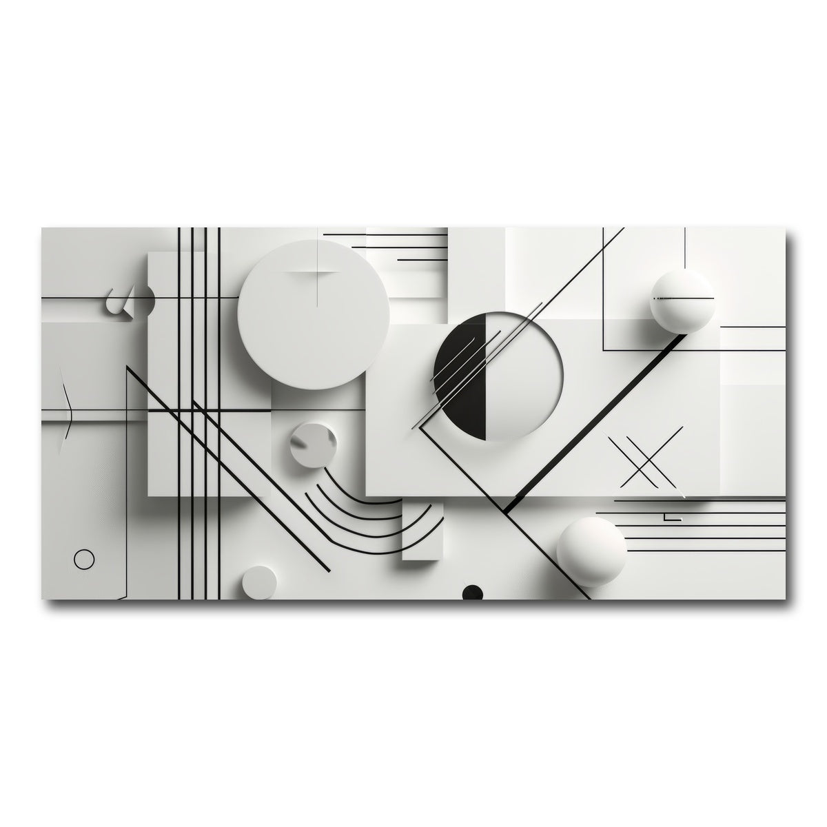 AUTO-MOCKUP WHITE | Geometric Lines | 1 Piece | Gallery Wrap Canvas | group=2x1