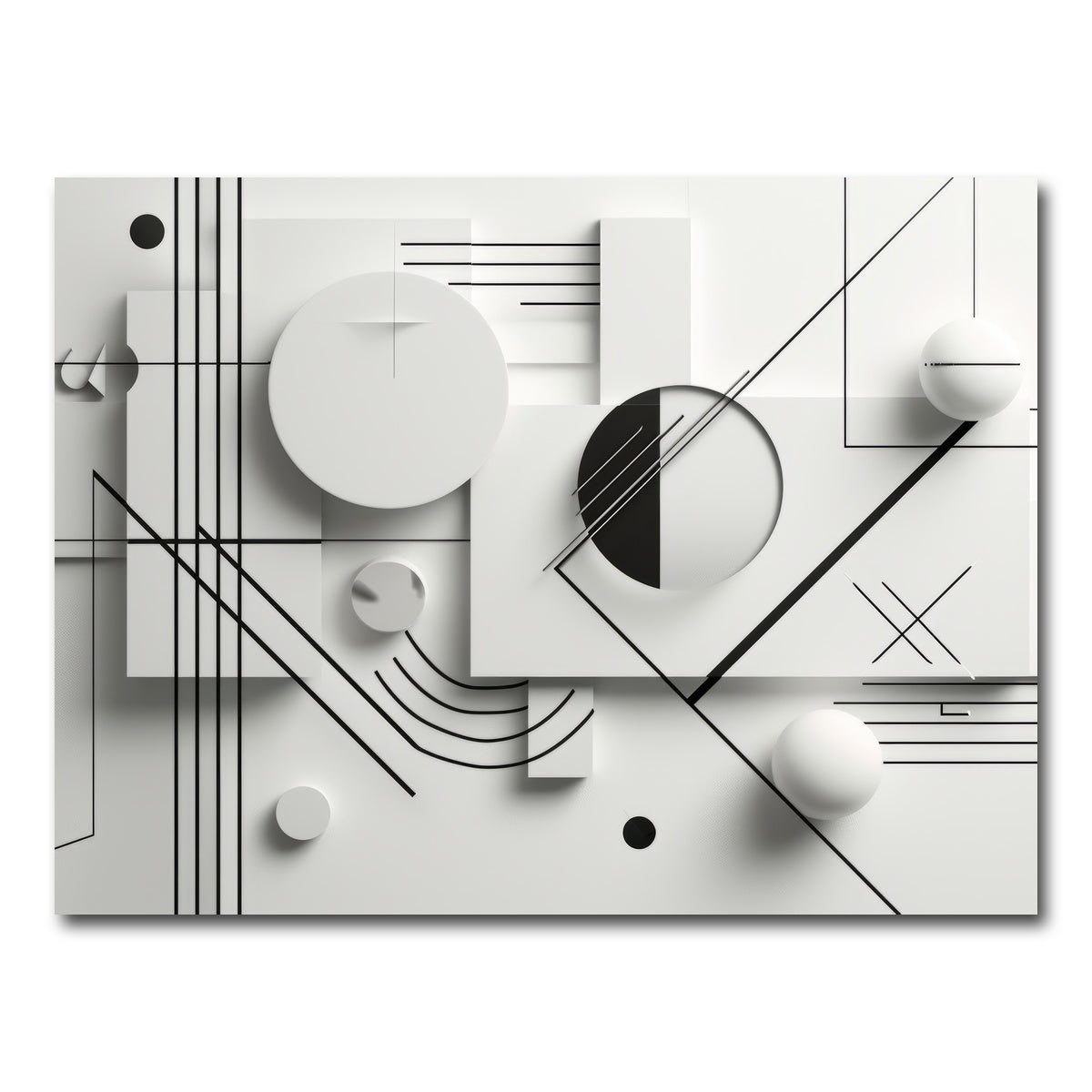 AUTO-MOCKUP WHITE | Geometric Lines | 1 Piece | Gallery Wrap Canvas | group=4x3