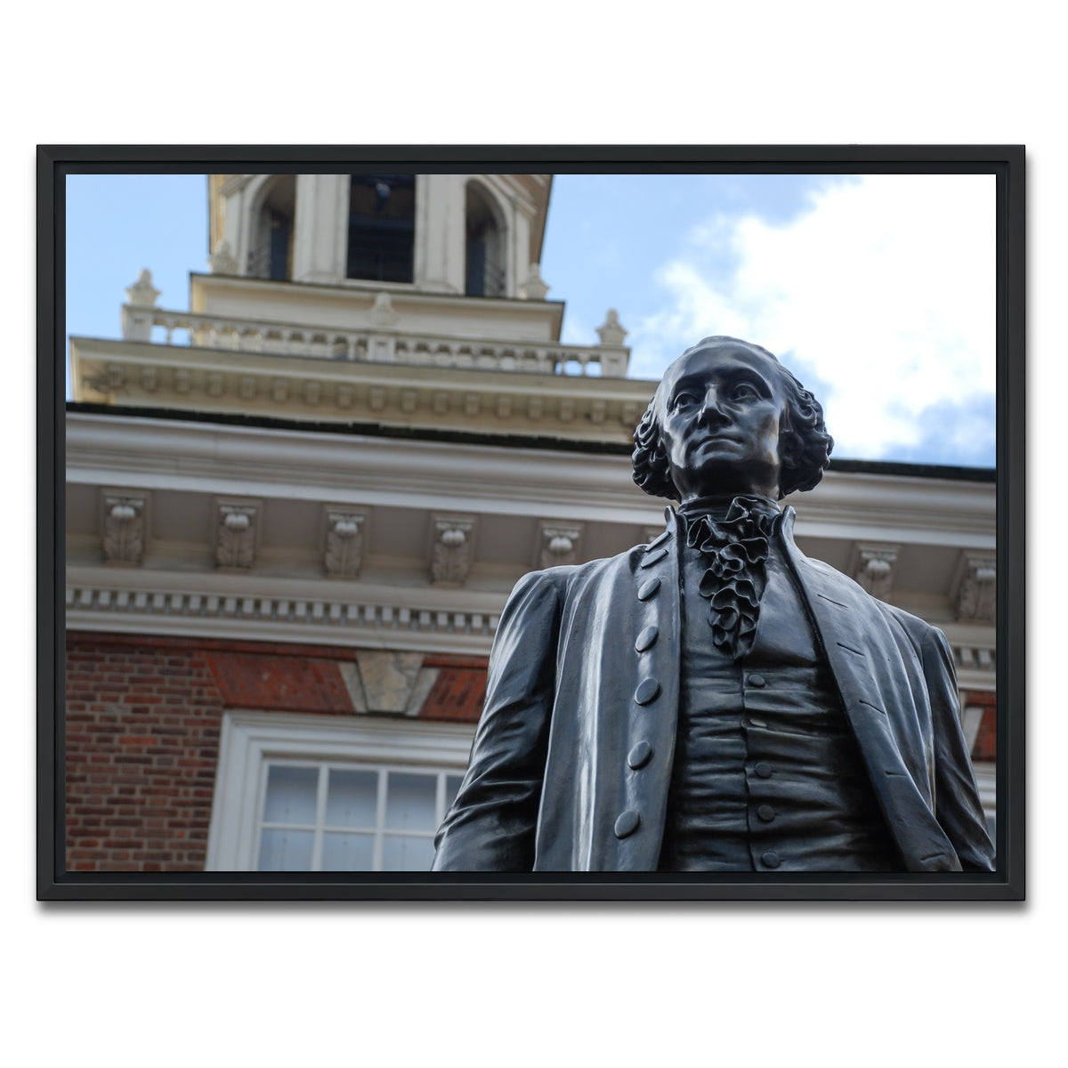 AUTO-MOCKUP WHITE | George Washington Independence hall | 1 Piece | Black Framed Canvas | group=4x3