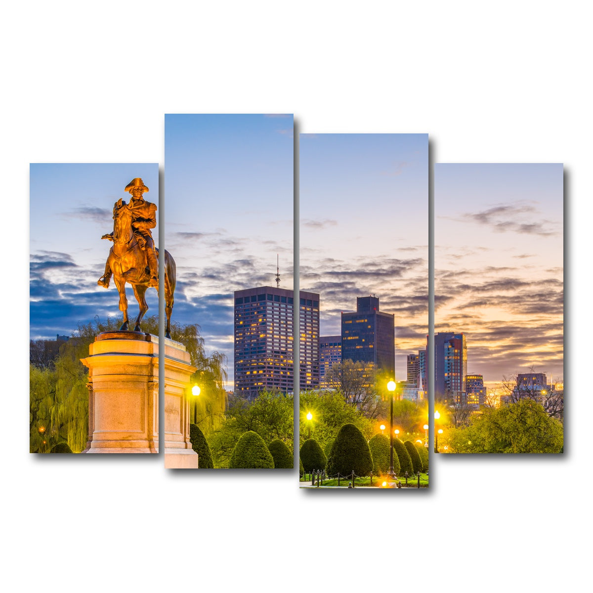 AUTO-MOCKUP WHITE | George Washington Statue | 4 Piece | Gallery Wrap Canvas | group=4_normal