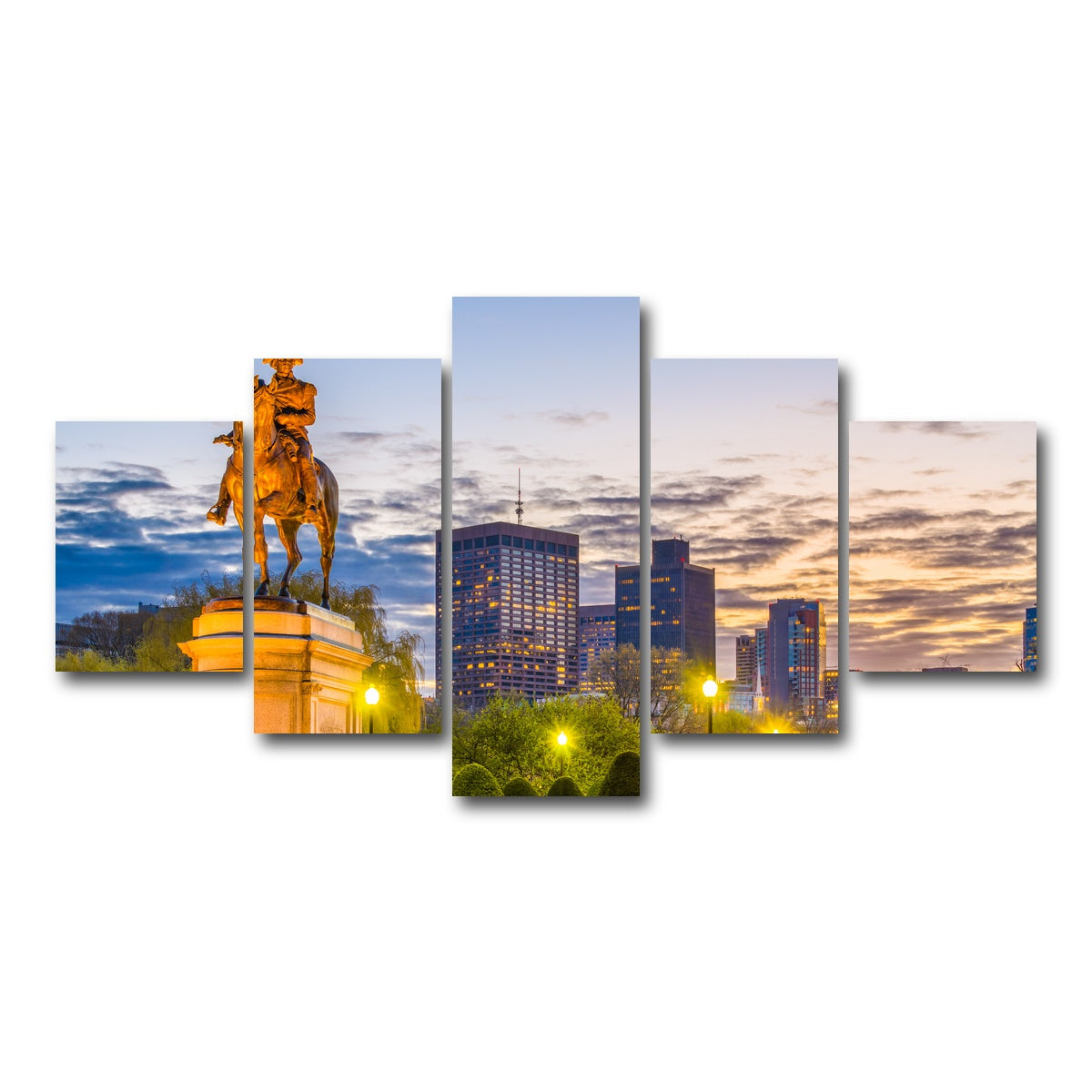 AUTO-MOCKUP WHITE | George Washington Statue | 5 Piece | Gallery Wrap Canvas | group=5_short