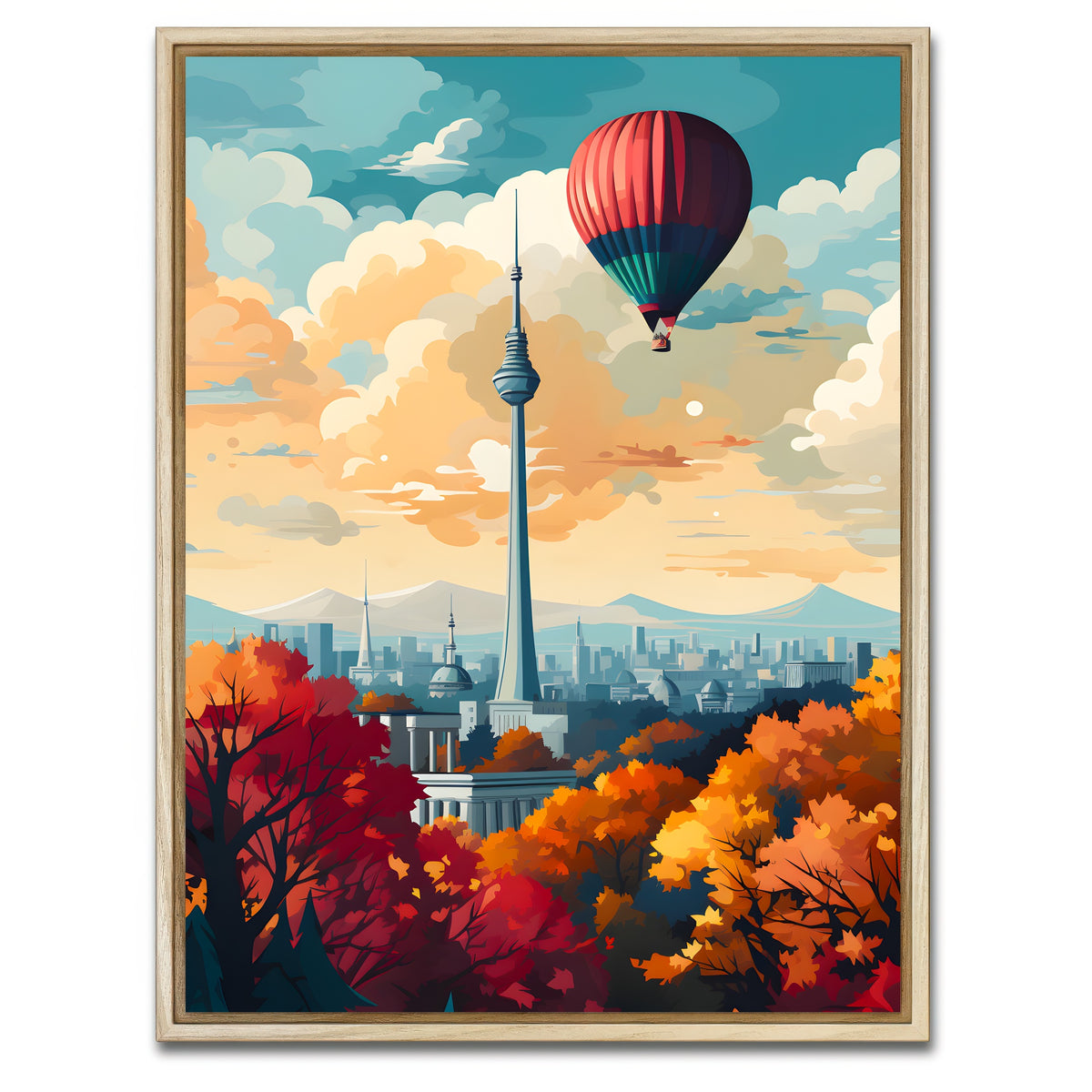 AUTO-MOCKUP WHITE | Germany - Berlin | 1 Piece | Natural Framed Canvas | group=3x4