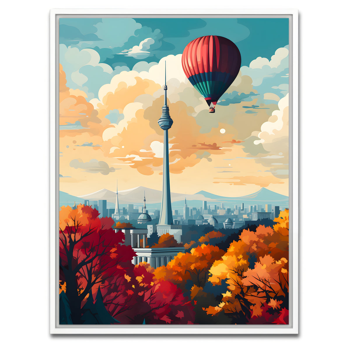 AUTO-MOCKUP WHITE | Germany - Berlin | 1 Piece | White Framed Canvas | group=3x4