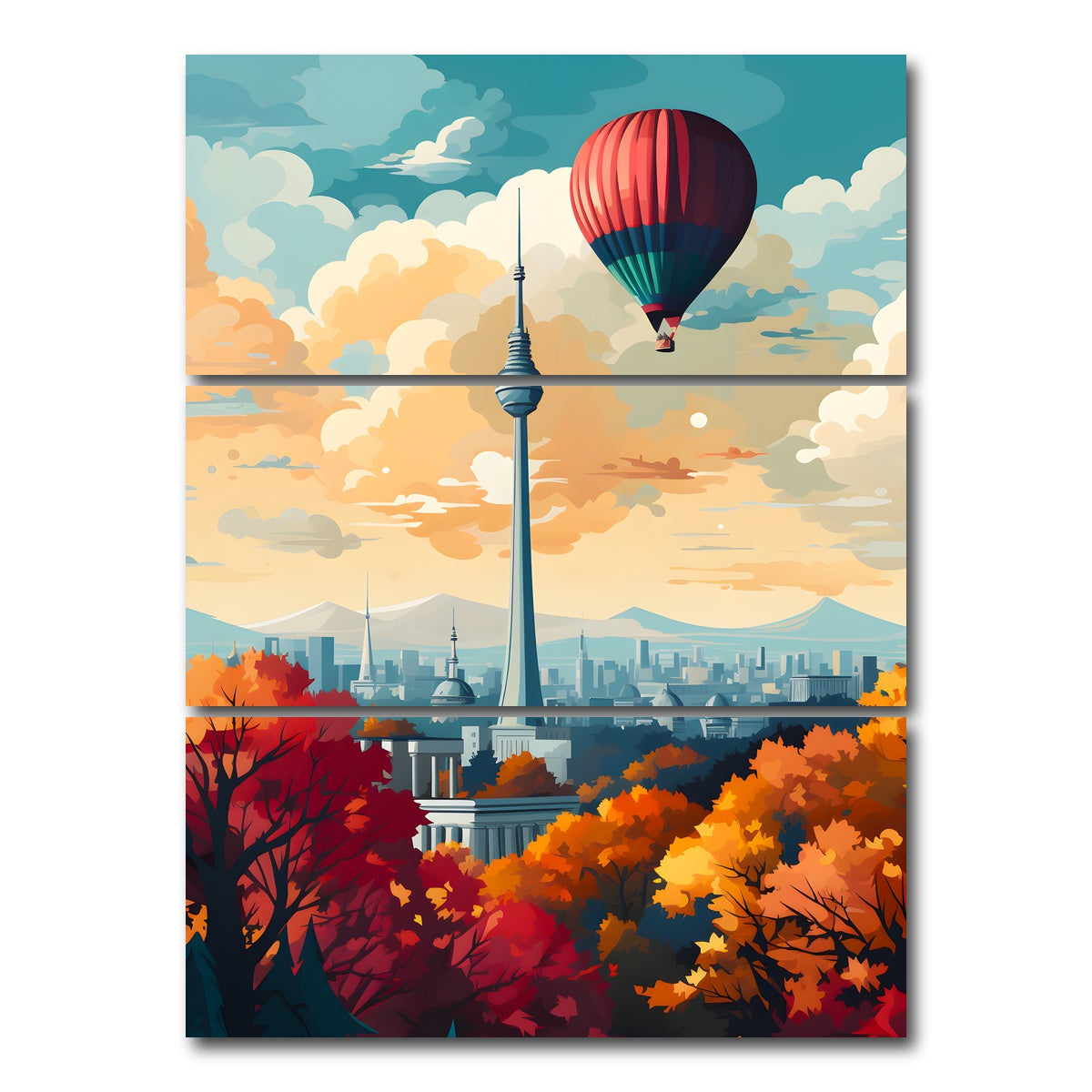 AUTO-MOCKUP WHITE | Germany - Berlin | 3 Piece | Gallery Wrap Canvas | group=8x18_stacked