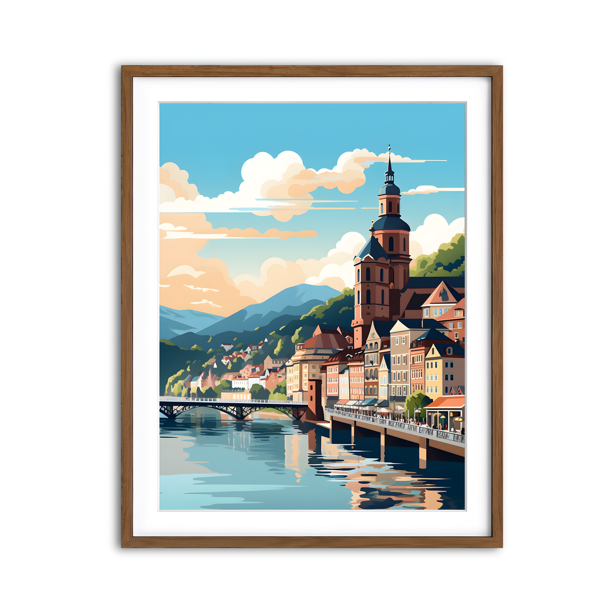Framed Print 3x4 Walnut