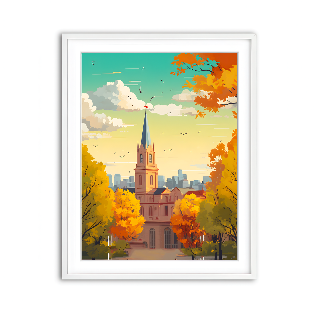 Framed Print 3x4 White