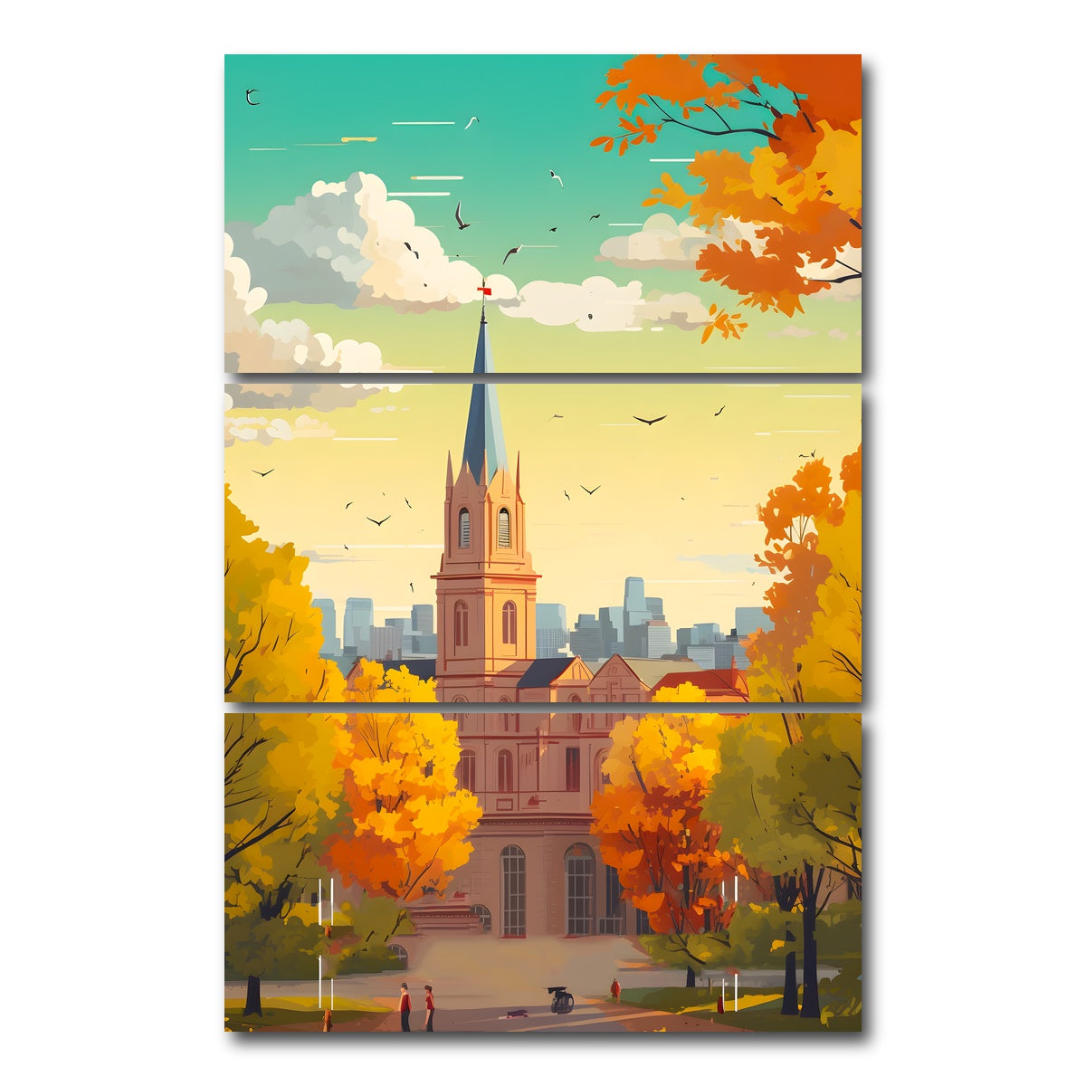 AUTO-MOCKUP WHITE | Germany - Mannheim | 3 Piece | Gallery Wrap Canvas | group=12x24_stacked