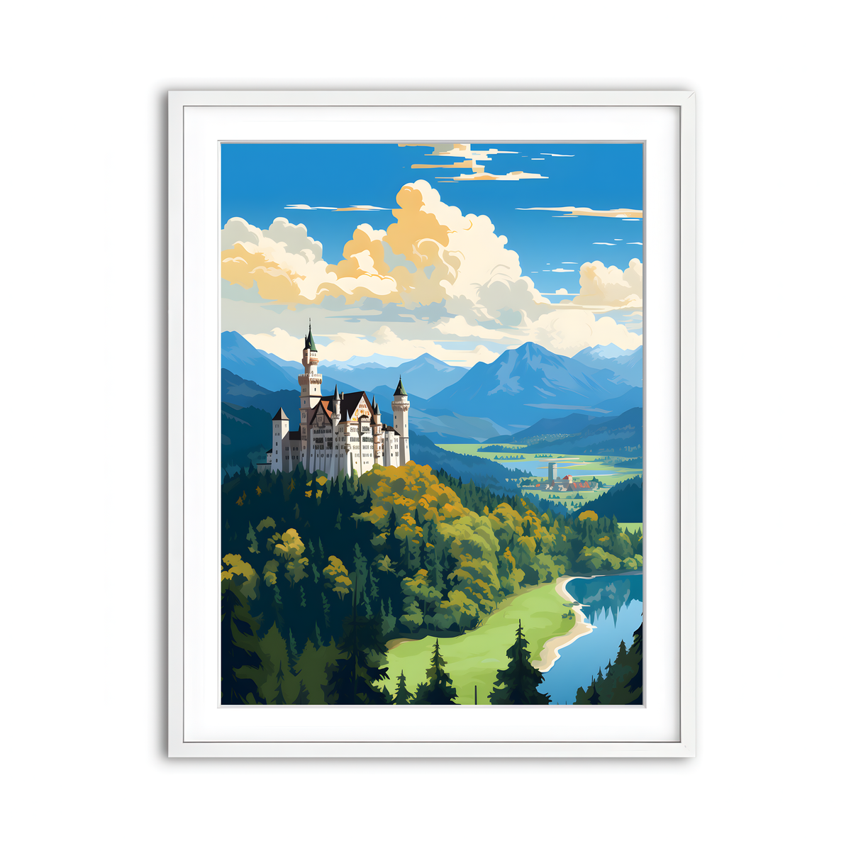 Framed Print 3x4 White