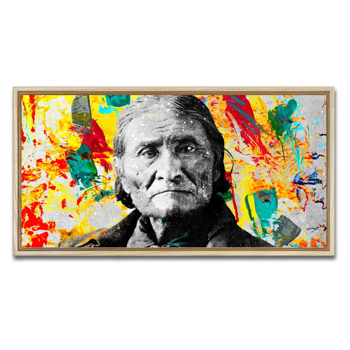 AUTO-MOCKUP WHITE | Geronimo | 1 Piece | Natural Framed Canvas | group=2x1