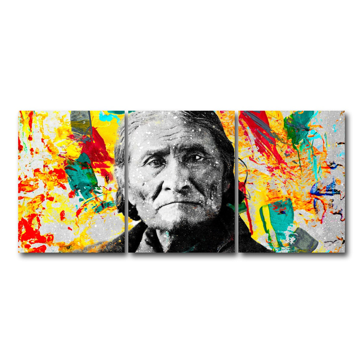 AUTO-MOCKUP WHITE | Geronimo | 3 Piece | Gallery Wrap Canvas | group=18x24
