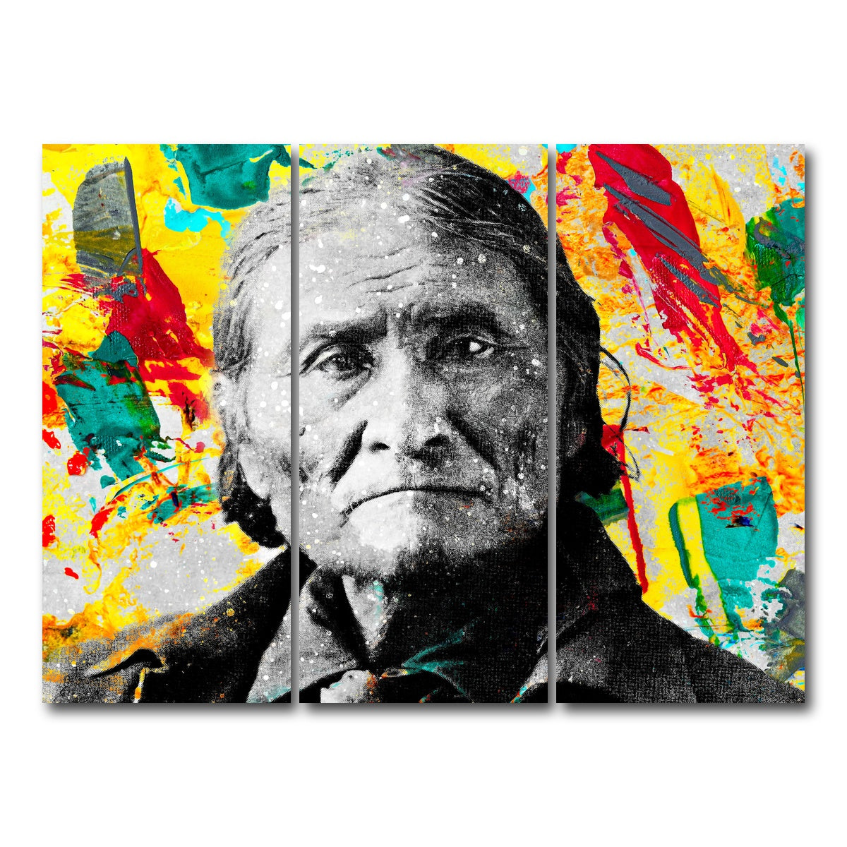 AUTO-MOCKUP WHITE | Geronimo | 3 Piece | Gallery Wrap Canvas | group=8x18