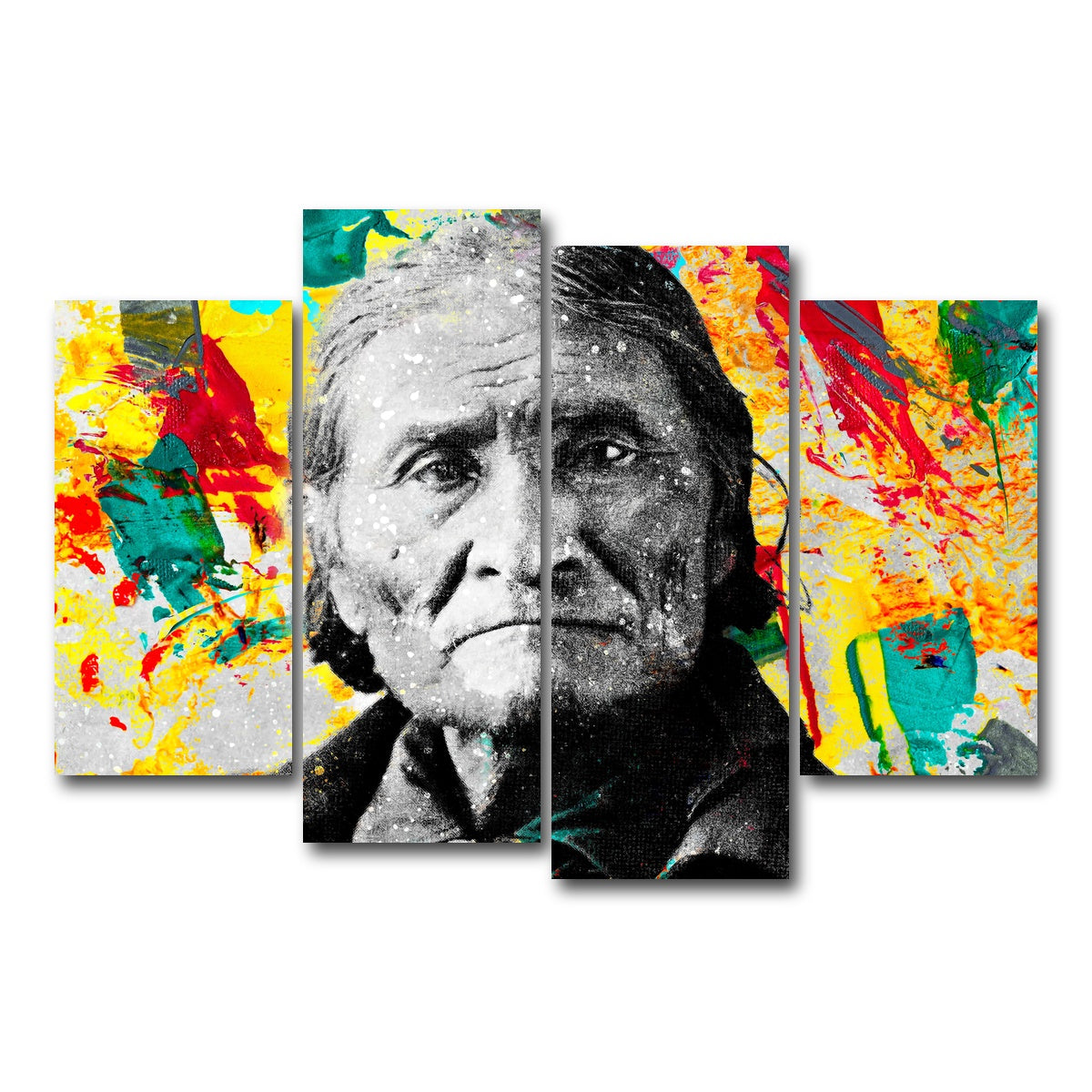 AUTO-MOCKUP WHITE | Geronimo | 4 Piece | Gallery Wrap Canvas | group=4_short