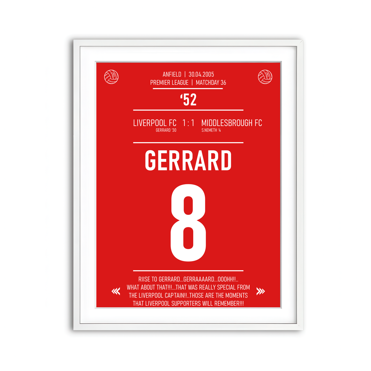 Framed Print 3x4 White