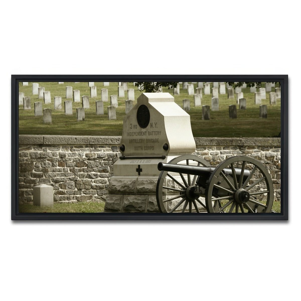 AUTO-MOCKUP WHITE | Gettysburg National Military Park | 1 Piece | Black Framed Canvas | group=2x1