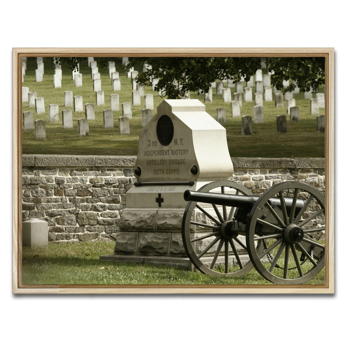 AUTO-MOCKUP WHITE | Gettysburg National Military Park | 1 Piece | Natural Framed Canvas | group=4x3
