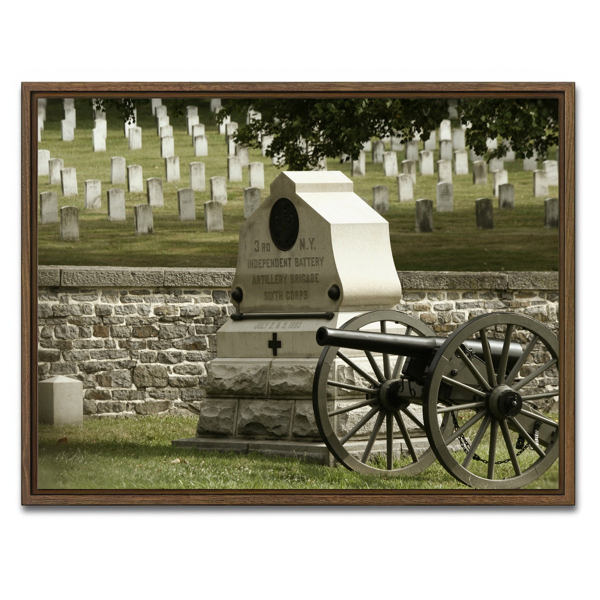 AUTO-MOCKUP WHITE | Gettysburg National Military Park | 1 Piece | Walnut Framed Canvas | group=4x3