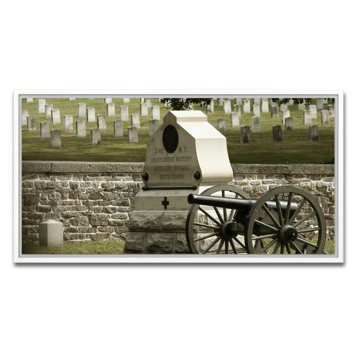AUTO-MOCKUP WHITE | Gettysburg National Military Park | 1 Piece | White Framed Canvas | group=2x1
