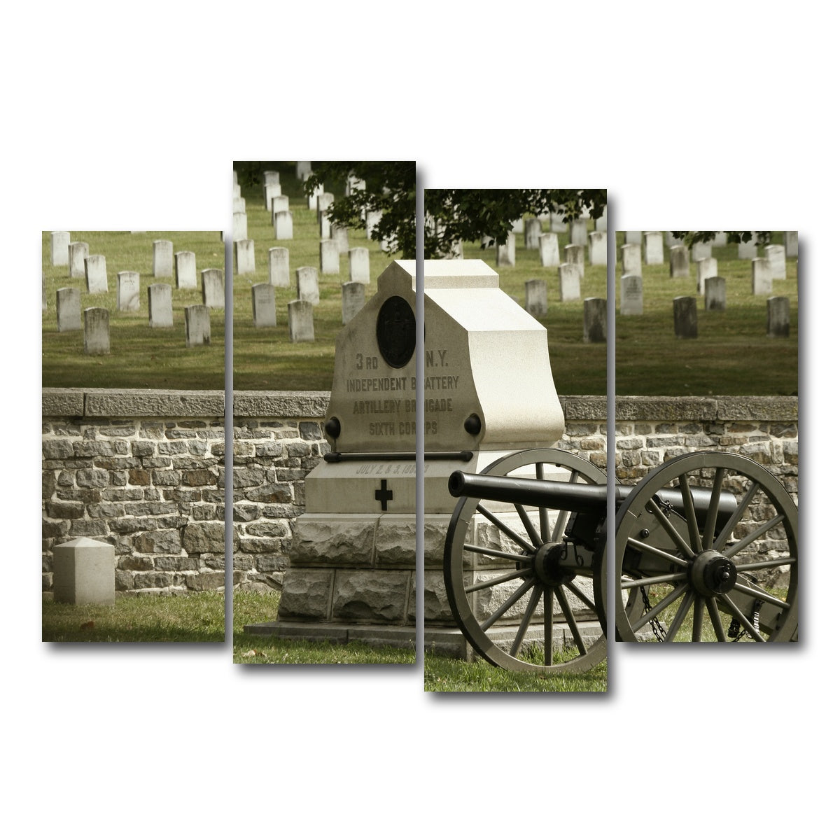 AUTO-MOCKUP WHITE | Gettysburg National Military Park | 4 Piece | Gallery Wrap Canvas | group=4_normal