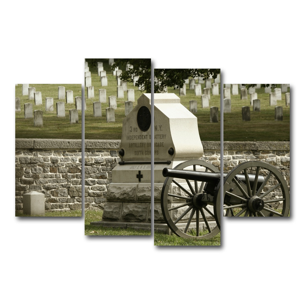 AUTO-MOCKUP WHITE | Gettysburg National Military Park | 4 Piece | Gallery Wrap Canvas | group=4_short