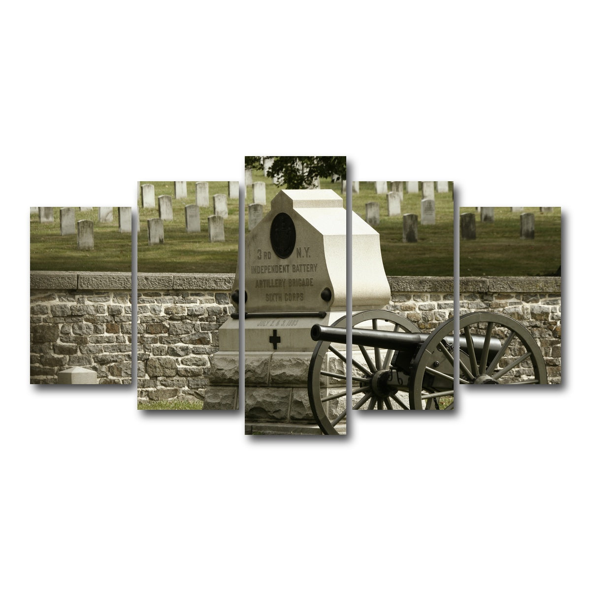 AUTO-MOCKUP WHITE | Gettysburg National Military Park | 5 Piece | Gallery Wrap Canvas | group=5_normal
