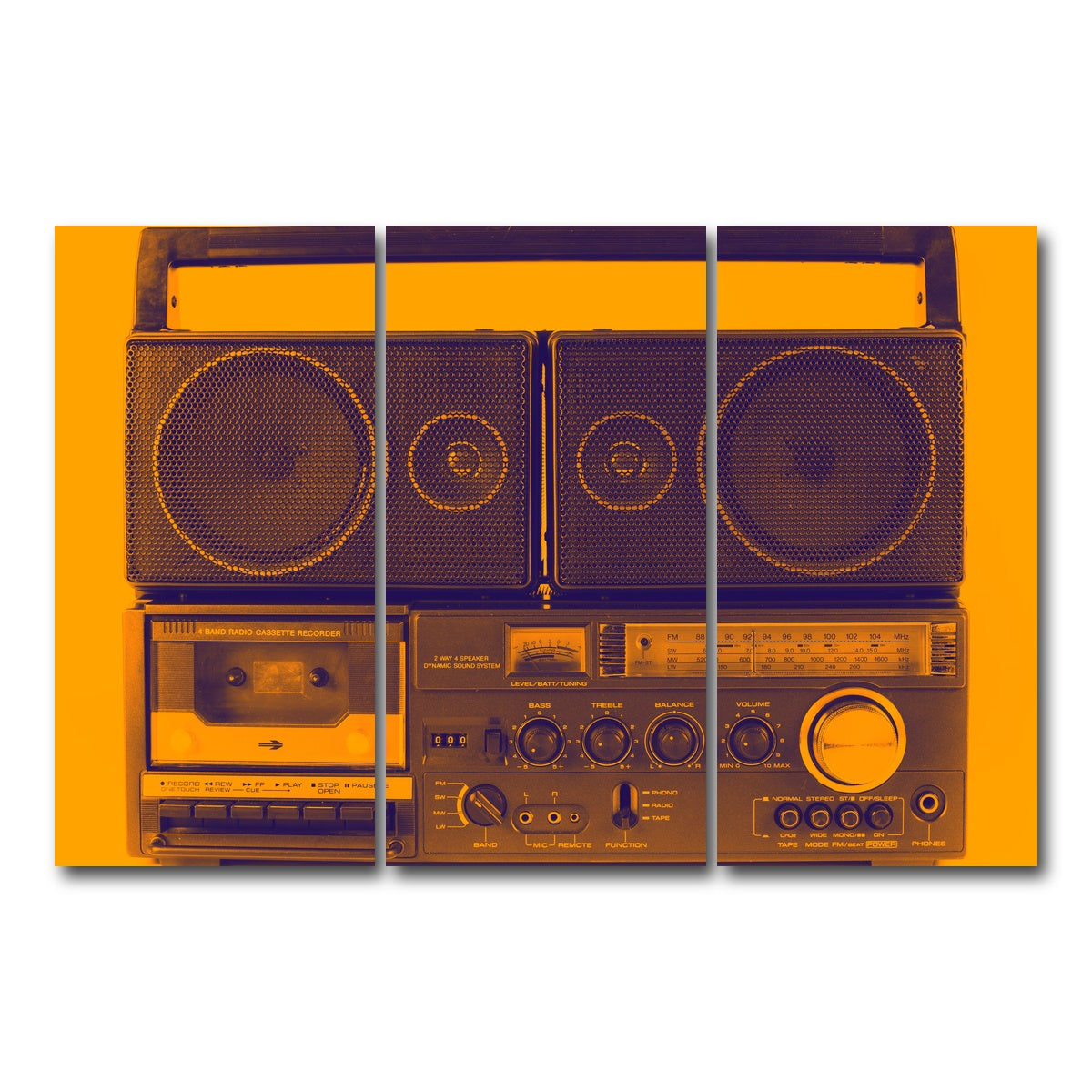 AUTO-MOCKUP WHITE | Ghettoblaster | 3 Piece | Gallery Wrap Canvas | group=12x24