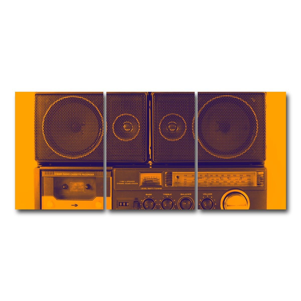 AUTO-MOCKUP WHITE | Ghettoblaster | 3 Piece | Gallery Wrap Canvas | group=18x24