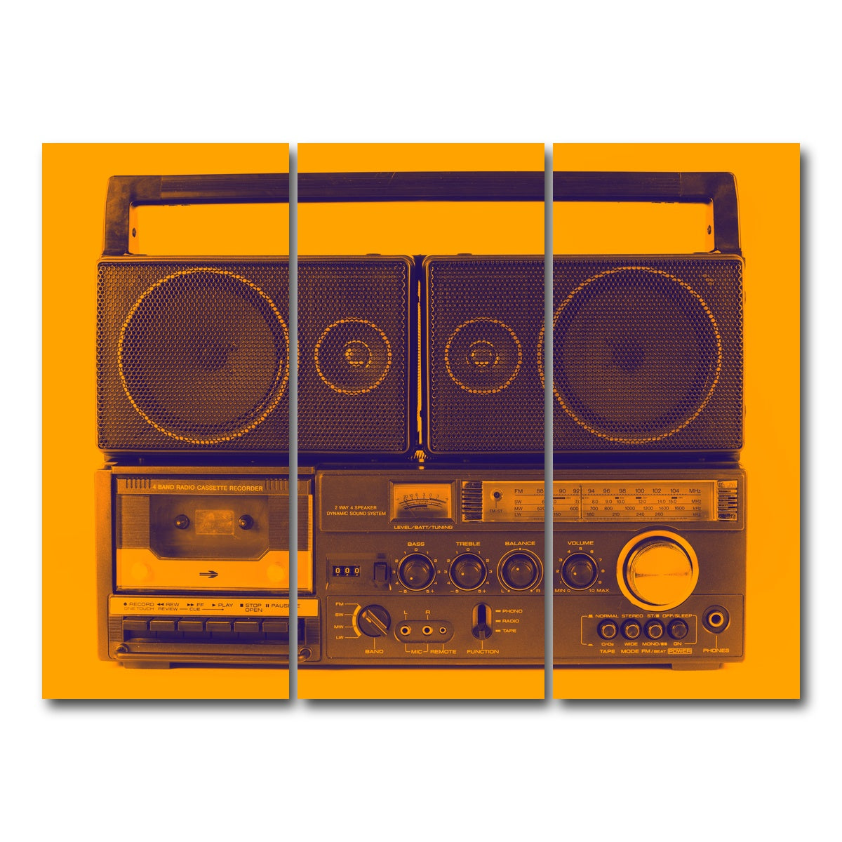 AUTO-MOCKUP WHITE | Ghettoblaster | 3 Piece | Gallery Wrap Canvas | group=8x18