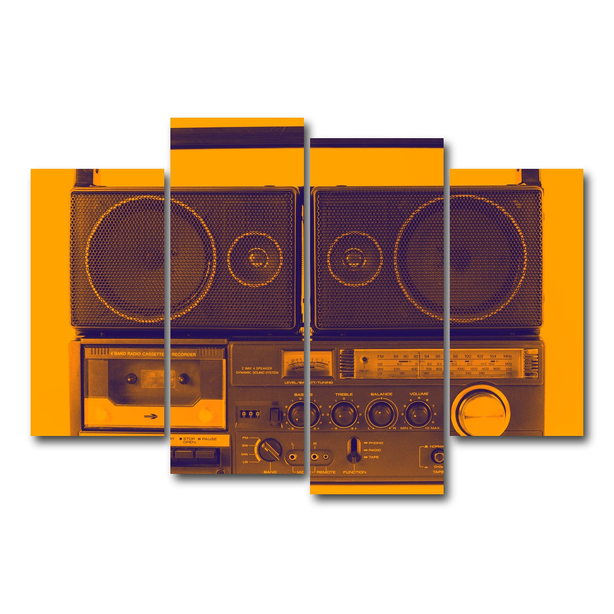 AUTO-MOCKUP WHITE | Ghettoblaster | 4 Piece | Gallery Wrap Canvas | group=4_short
