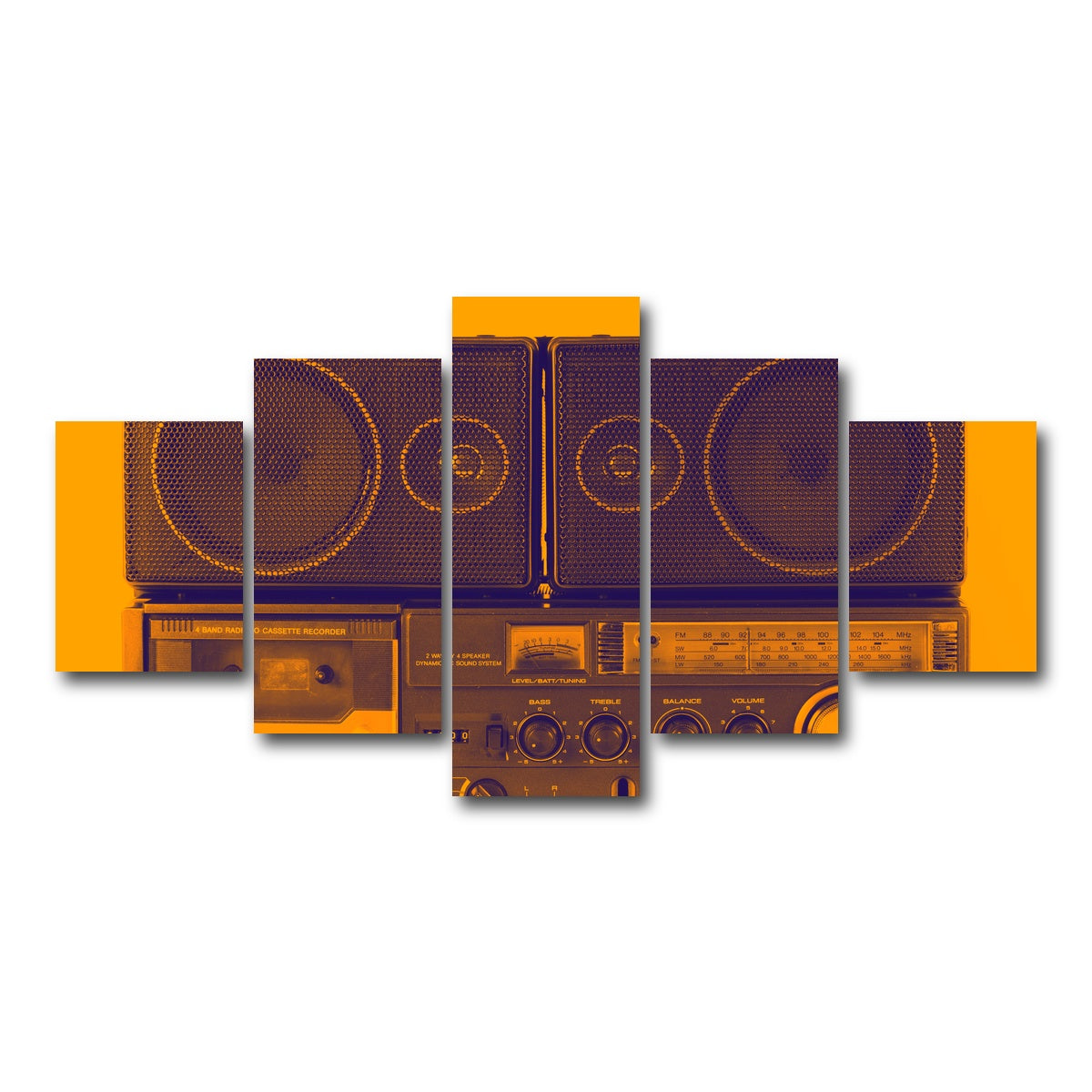 AUTO-MOCKUP WHITE | Ghettoblaster | 5 Piece | Gallery Wrap Canvas | group=5_short