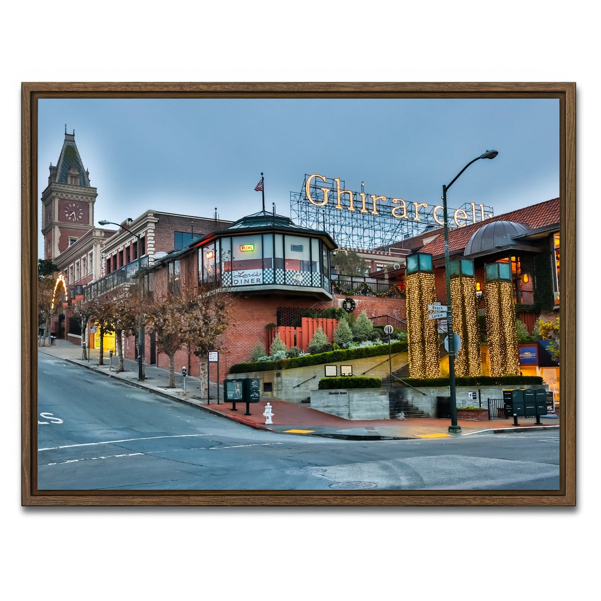 AUTO-MOCKUP WHITE | Ghirardelli Square | 1 Piece | Walnut Framed Canvas | group=4x3