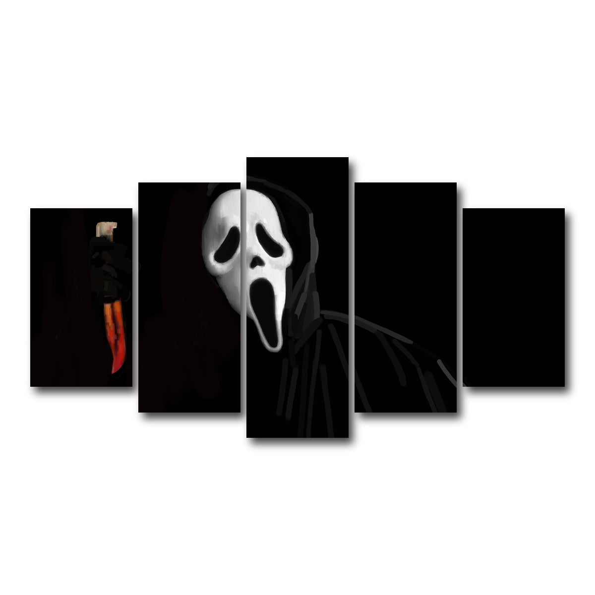 AUTO-MOCKUP WHITE | Ghostface | 5 Piece | Gallery Wrap Canvas | group=5_normal