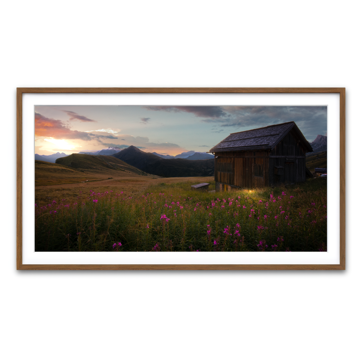 Framed Print 2x1 Walnut