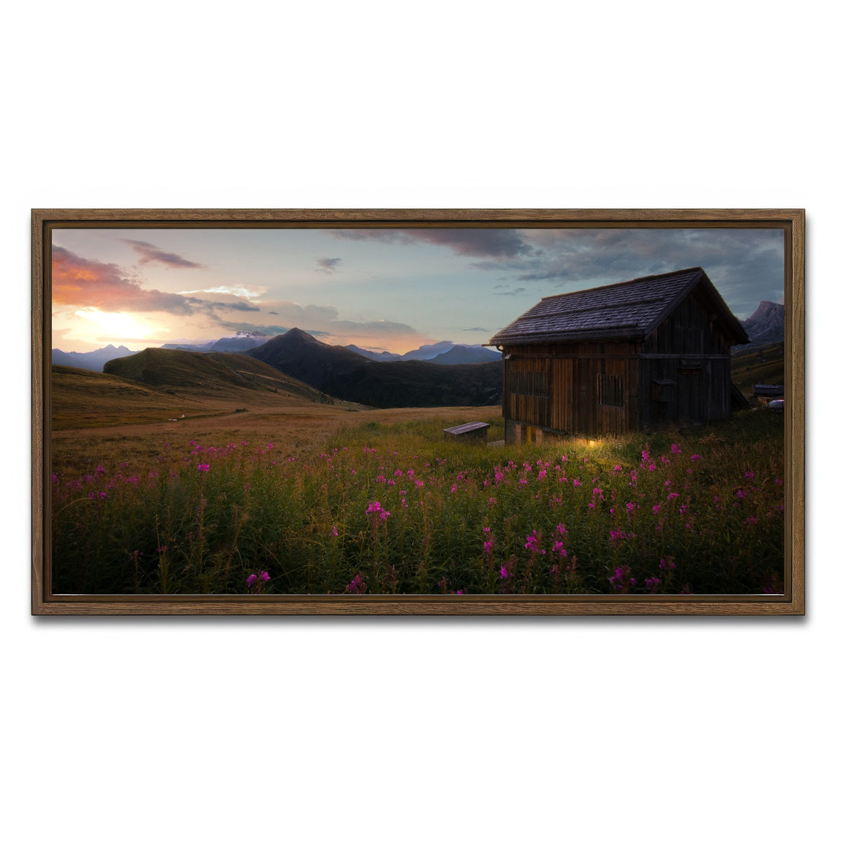 AUTO-MOCKUP WHITE | Giau Pass | 1 Piece | Walnut Framed Canvas | group=2x1