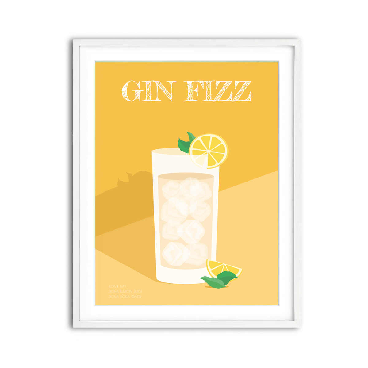 Framed Print 3x4 White