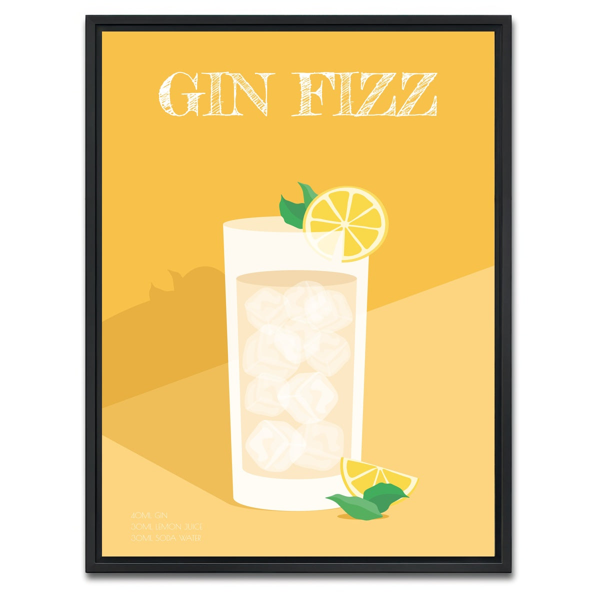 AUTO-MOCKUP WHITE | Gin Fizz | 1 Piece | Black Framed Canvas | group=3x4