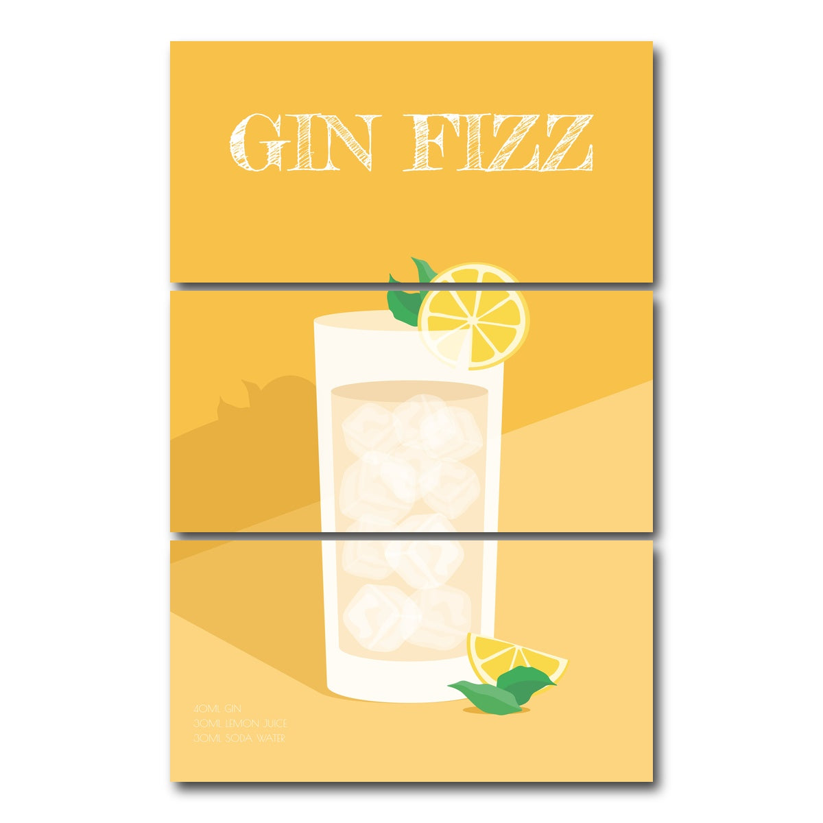 AUTO-MOCKUP WHITE | Gin Fizz | 3 Piece | Gallery Wrap Canvas | group=12x24_stacked