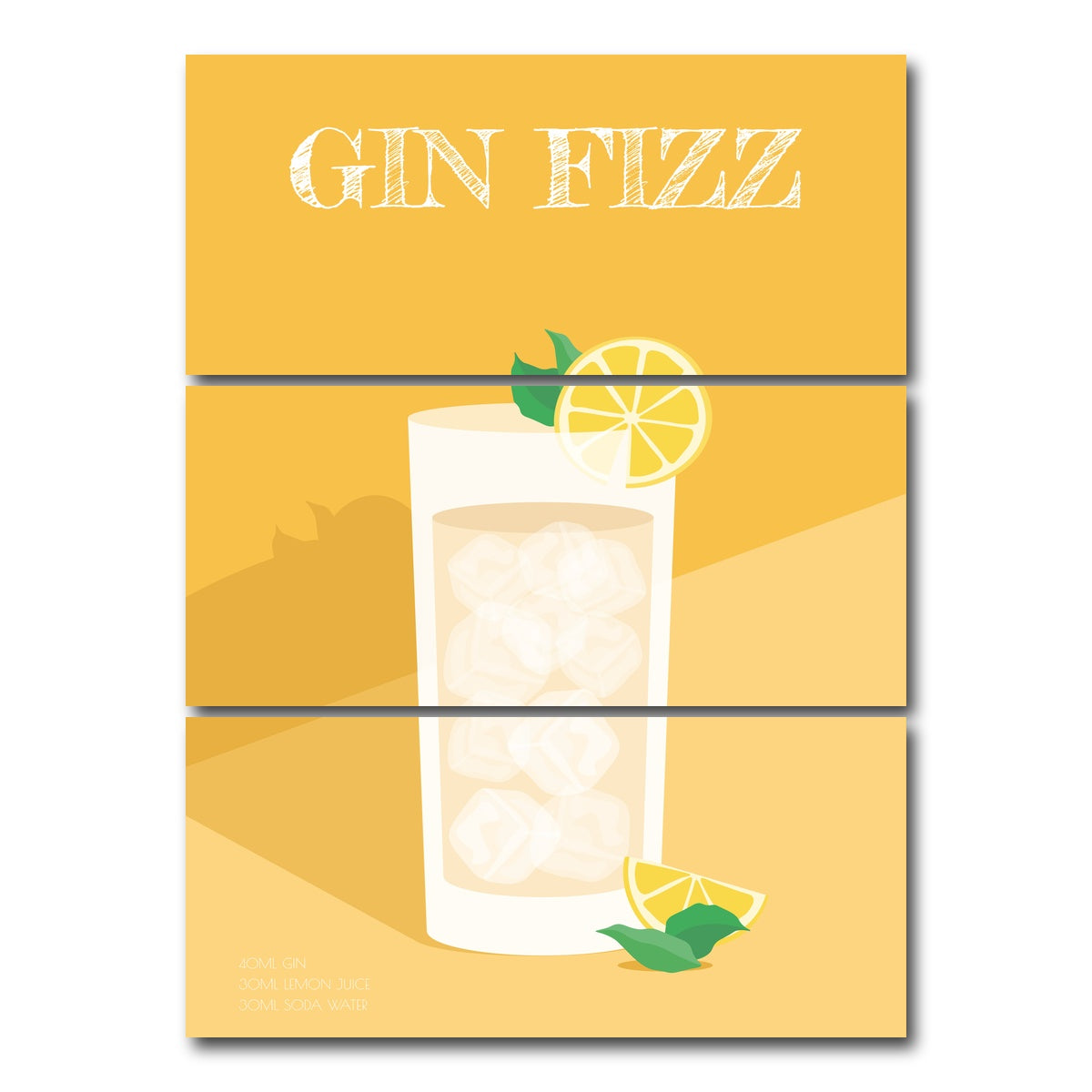AUTO-MOCKUP WHITE | Gin Fizz | 3 Piece | Gallery Wrap Canvas | group=8x18_stacked