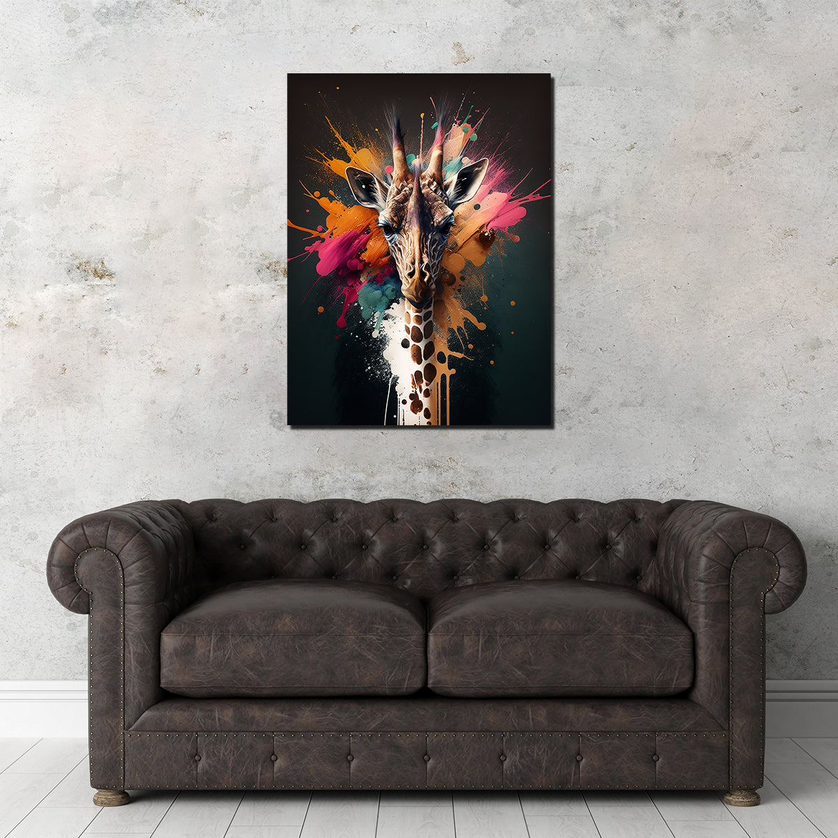 Giraffe Portrait Wall Art