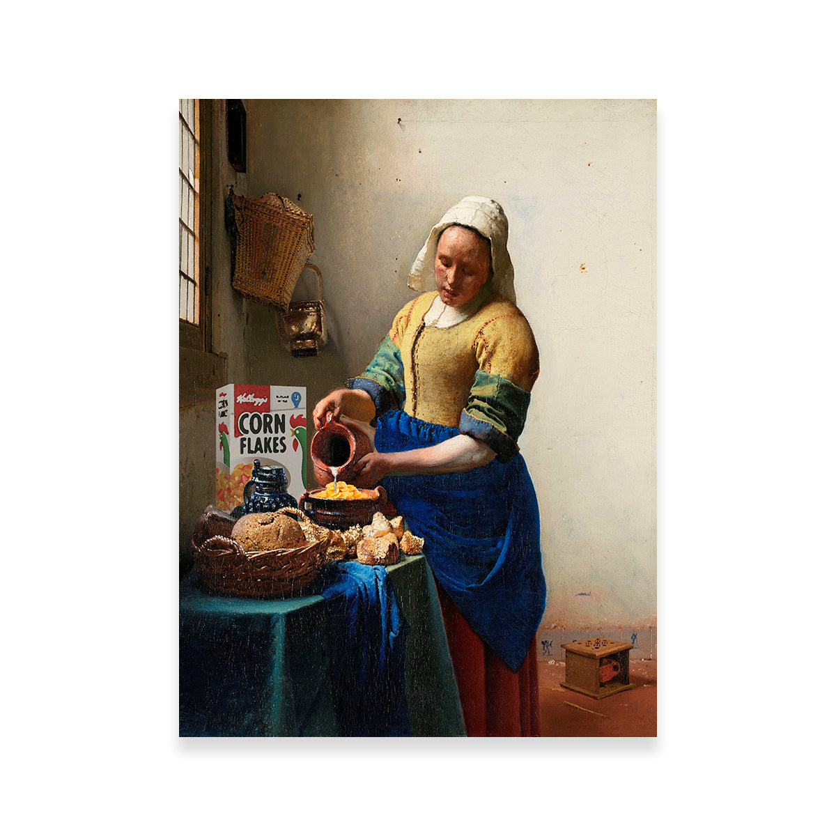 Girl With Cornflakes _ Milk Wall Art