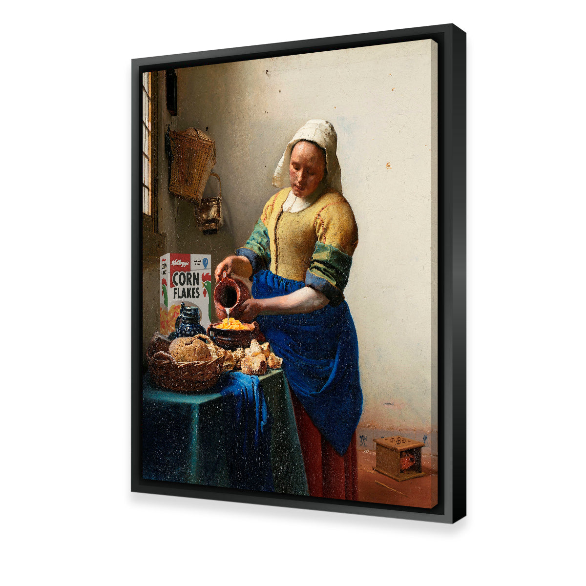 Girl With Cornflakes _ Milk Wall Art